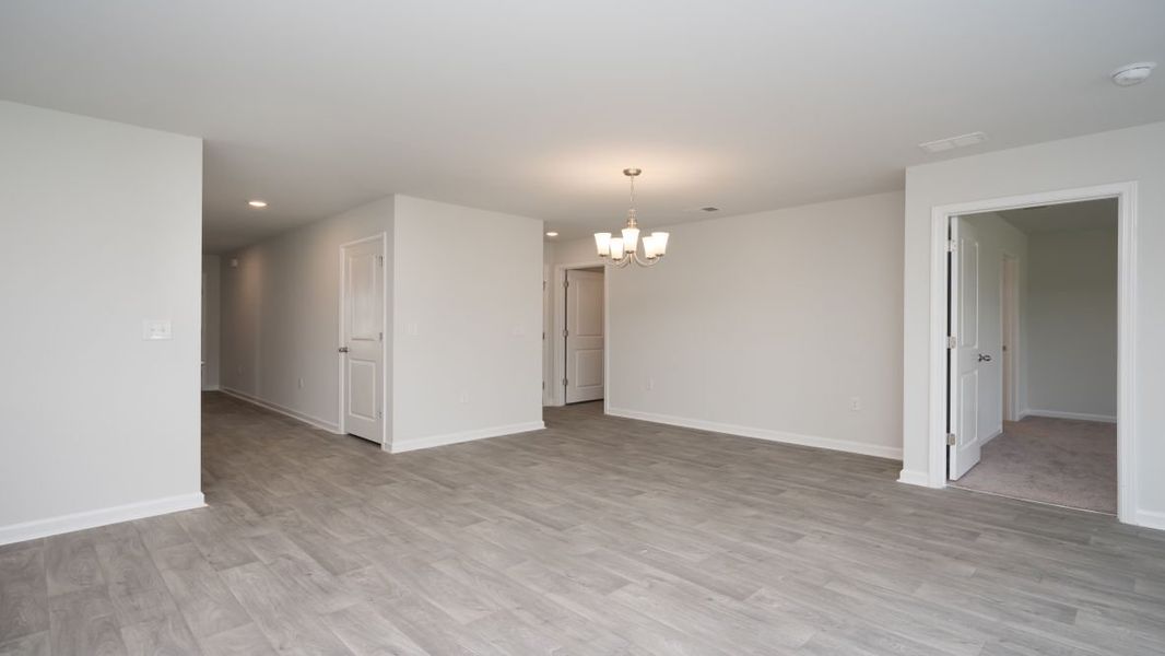 Representative unfurnished interior of a home built from the KERRY by D.R. Horton in Cottonwood Place, Tabor City (Image 11).
