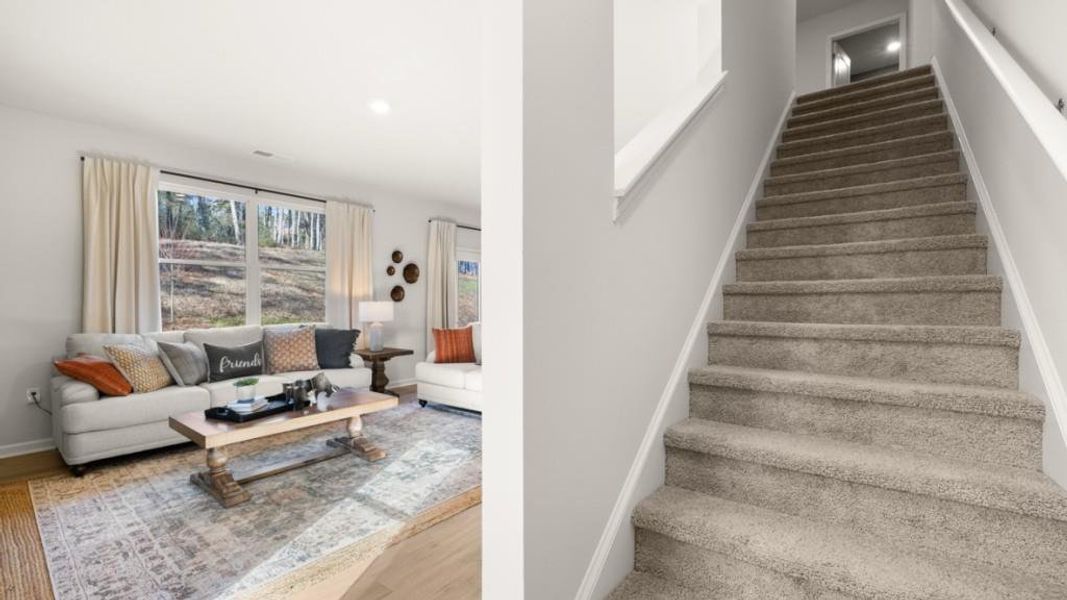Furnished interior view inside a new home in Oconee Overlook, Gainesville (Image 23). Furnished interior view inside a new home in Oconee Overlook, Gainesville (Image 23).