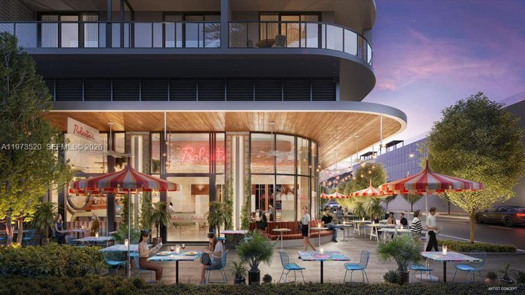 Enzo's Steak House right downstairs!