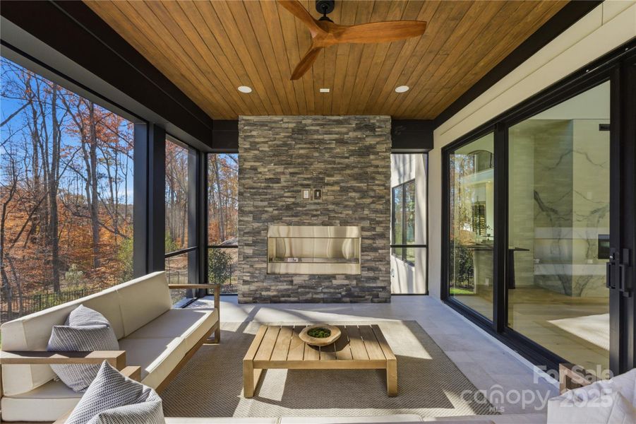 Exterior details and patio area of a home in , Matthews (Image 25).