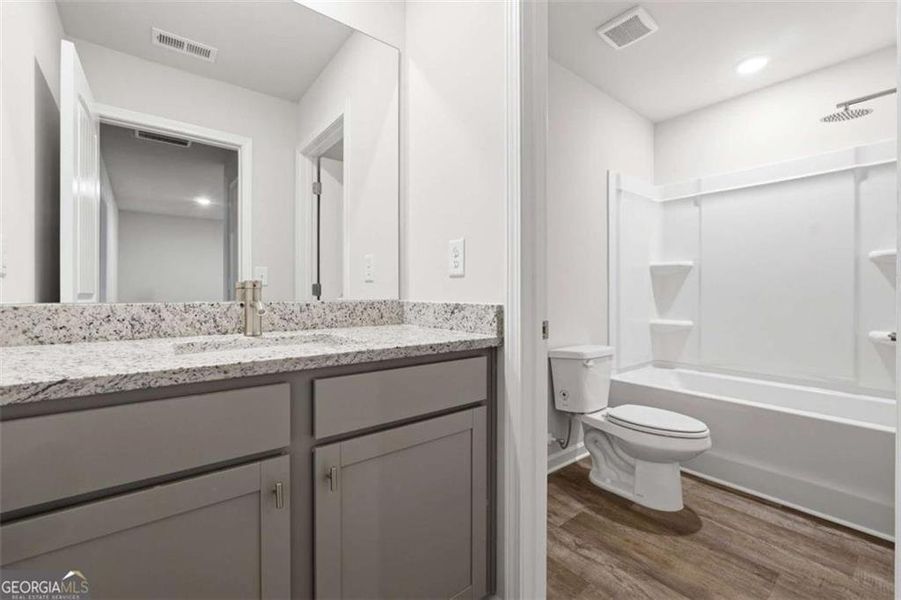 Furnished interior view inside a new home in Parkway James, Snellville (Image 11). Furnished interior view inside a new home in Parkway James, Snellville (Image 11).