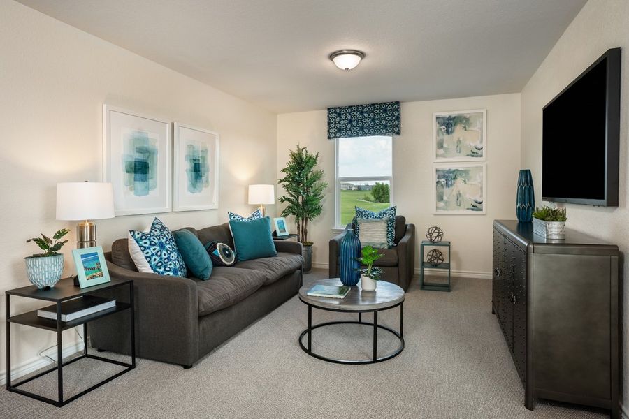 Representative furnished interior of a home built from the 2245 by KB Home in Spanish Trails, San Antonio (Image 5).