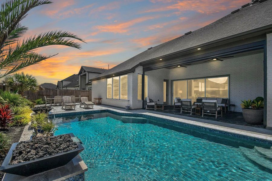 Outdoor recessed lighting under the eve. Outdoor recessed lighting under the eve.