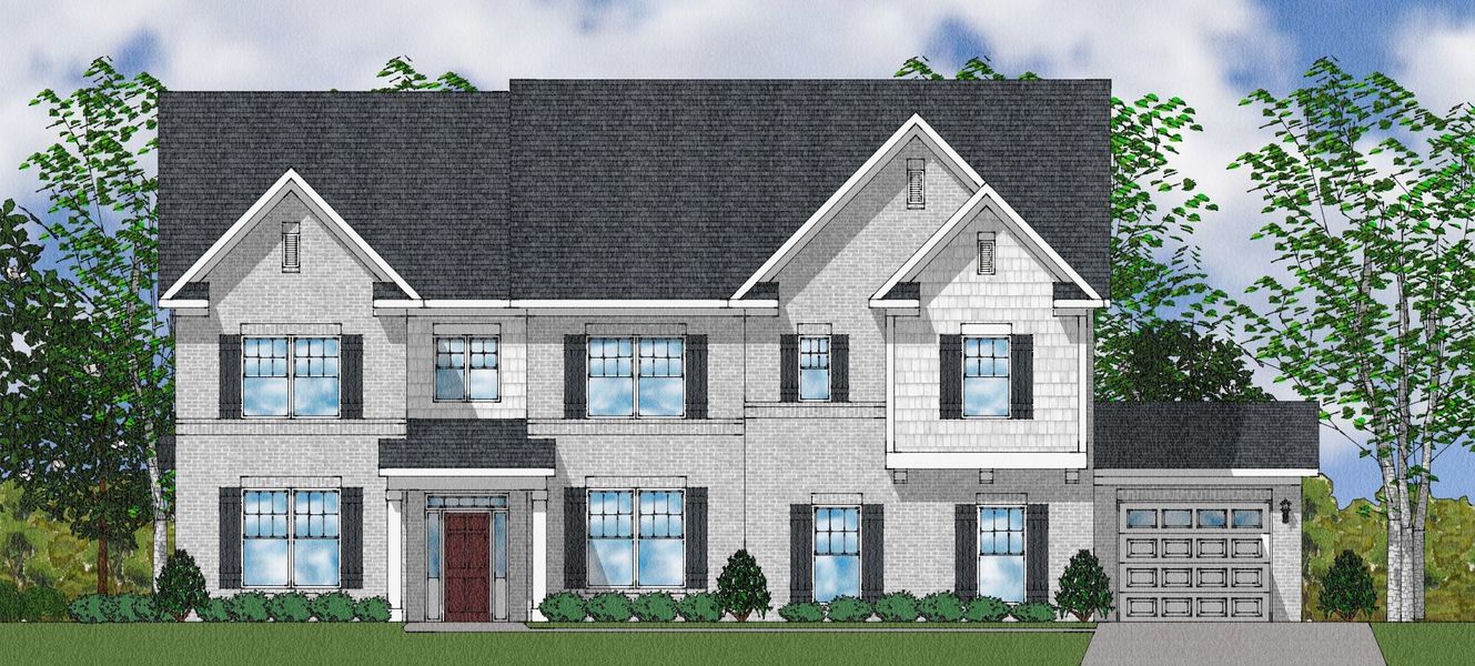 Representative exterior photo of a completed home built from the Rutledge II - Elite Collection by Mungo Homes in Suter Estates, Easley, SC (Image 10).