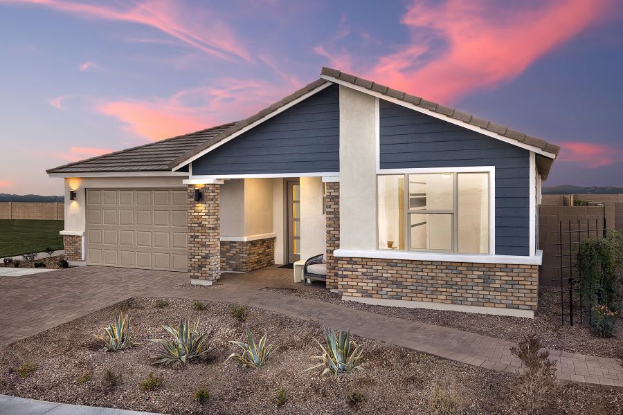 Representative exterior photo of a completed home built from the Dove by Mattamy Homes in Las Ventanas, Goodyear, AZ (Image 24). Representative exterior photo of a completed home built from the Dove by Mattamy Homes in Las Ventanas, Goodyear, AZ (Image 24).