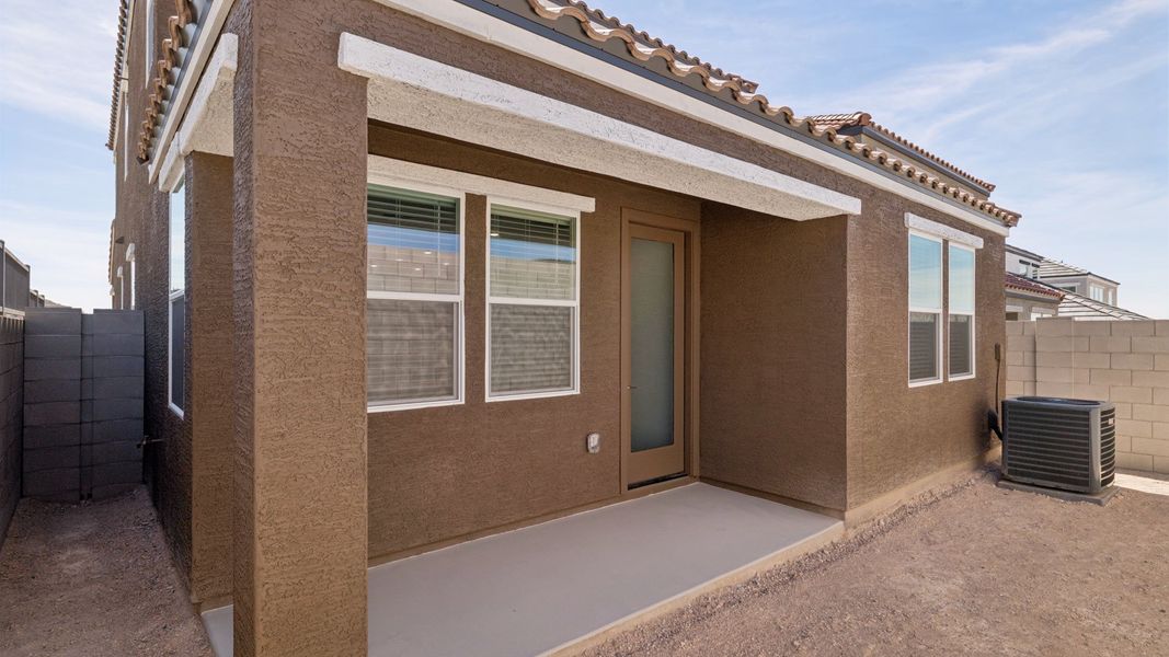 Exterior details and patio area of a home in The Buttes at Mystic, Peoria (Image 3).