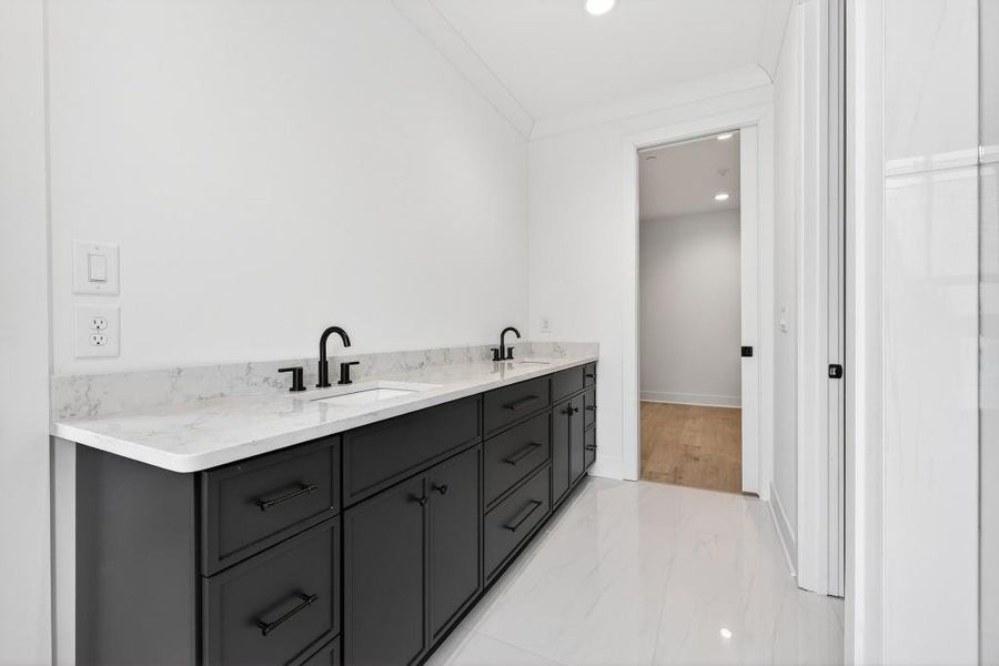 Furnished interior view inside a new home in Skyview On Broad, Sugar Hill (Image 11). Furnished interior view inside a new home in Skyview On Broad, Sugar Hill (Image 11).
