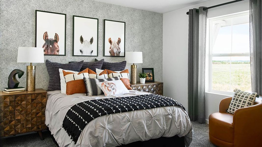 Representative furnished interior of a home built from the Ridgway by Taylor Morrison in The Fields at Looking Glass Town Collection, Parker (Image 31).