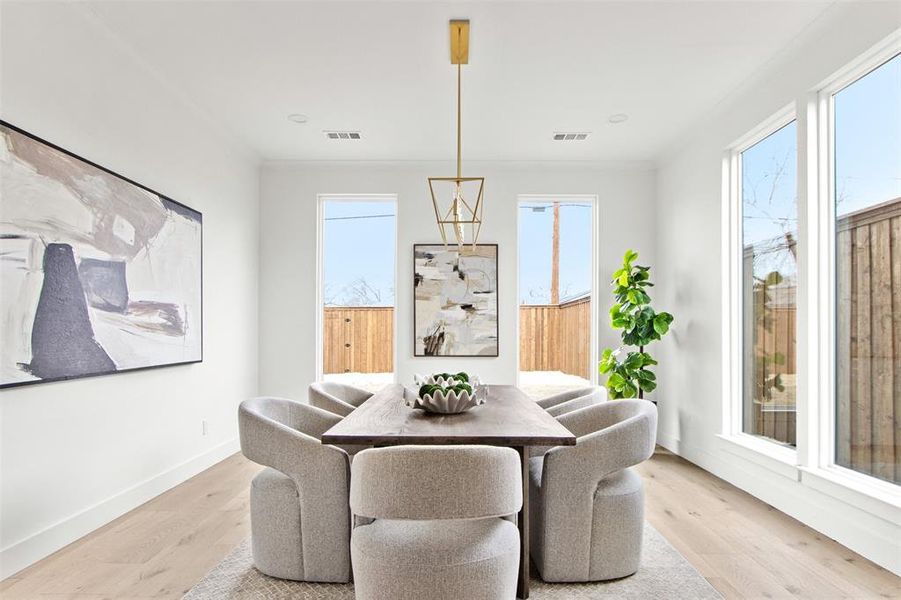 Furnished interior view inside a new home in , Dallas (Image 27).