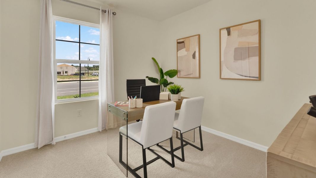 Representative furnished interior of a home built from the Baldwin by D.R. Horton in Crossroads at Kelly Park, Apopka (Image 13).