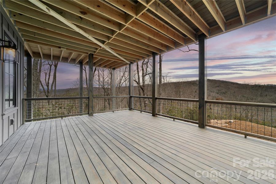 Exterior details and patio area of a home in , Pisgah Forest (Image 23).