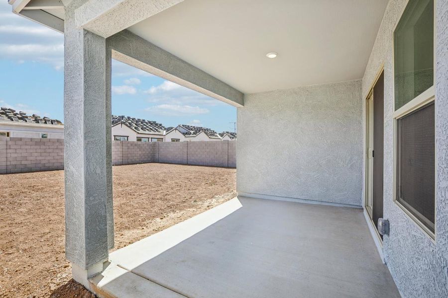 Exterior details and patio area of a home in Bella Camino Traditions, San Tan Valley (Image 2). Exterior details and patio area of a home in Bella Camino Traditions, San Tan Valley (Image 2).