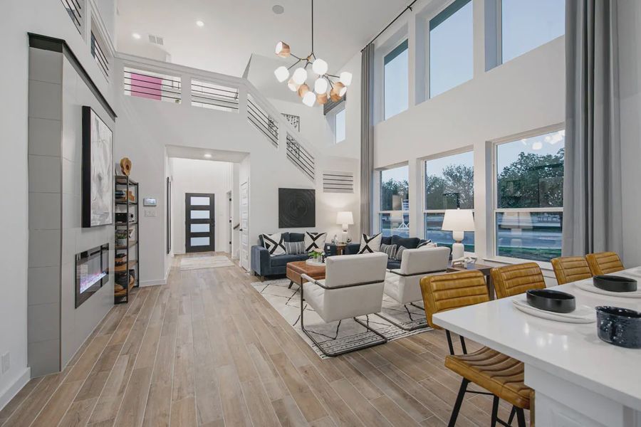 Representative furnished interior of a home built from the Lyndon by Chesmar Homes in Stream Waters, Buda (Image 3).