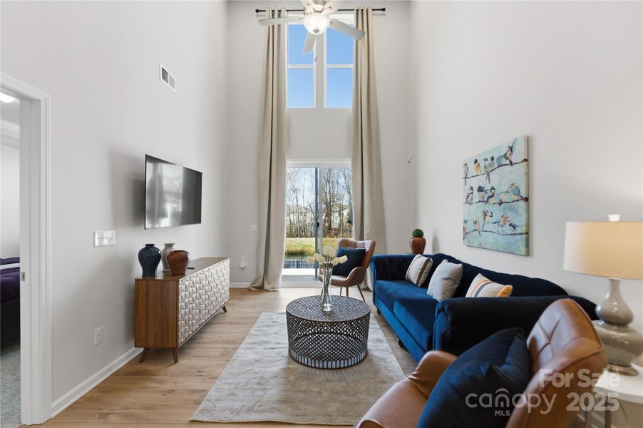 Two story great room