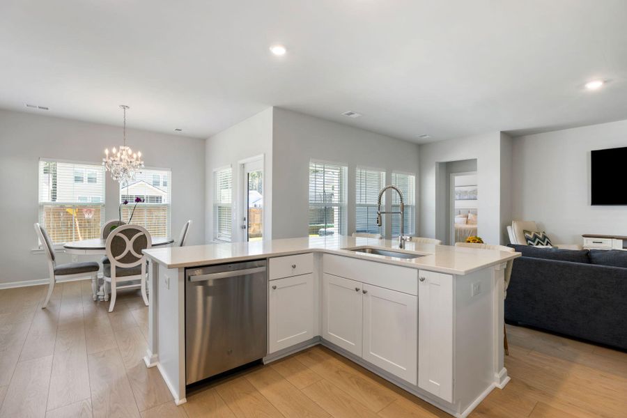 Furnished interior view inside a new home in Sweetgrass at Summers Corner: Arbor Collection, Summerville (Image 12). Furnished interior view inside a new home in Sweetgrass at Summers Corner: Arbor Collection, Summerville (Image 12).