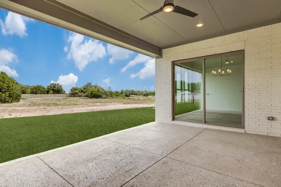 Exterior details and patio area of a home in Hilltop Ranch, Leander (Image 3). Exterior details and patio area of a home in Hilltop Ranch, Leander (Image 3).