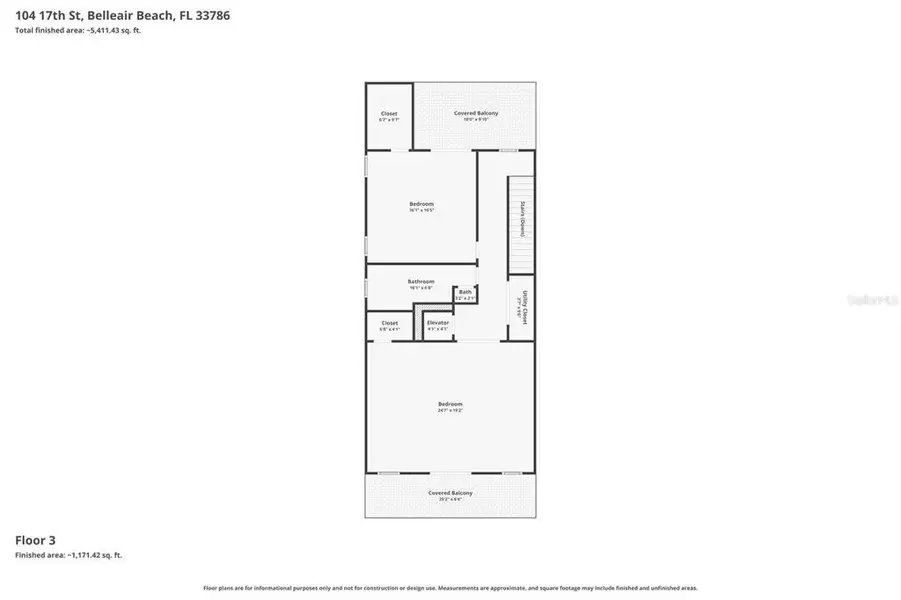 2D floor plan layout of this home in , Belleair Beach, FL (Image 7).