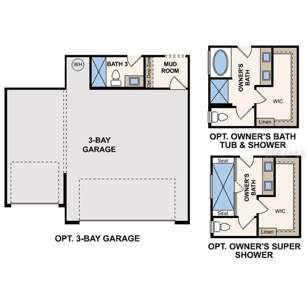 2D floor plan layout of this home in Reserve East, Flagler Beach, FL (Image 6).