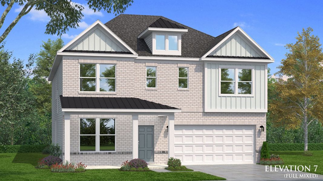 Representative exterior photo of a completed home built from the Brier Creek by DRB Homes in Reserve at Crowthorne, Zebulon, NC (Image 35). Representative exterior photo of a completed home built from the Brier Creek by DRB Homes in Reserve at Crowthorne, Zebulon, NC (Image 35).
