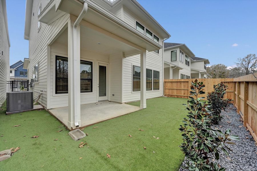 Exterior details and patio area of a home in Summer Place  35', Montgomery (Image 31).
