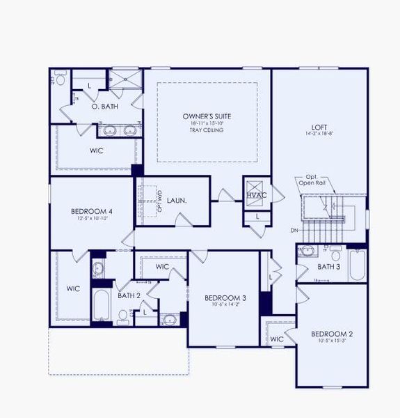 2D floor plan layout of this home in Hamilton Place, Cartersville, GA (Image 4).