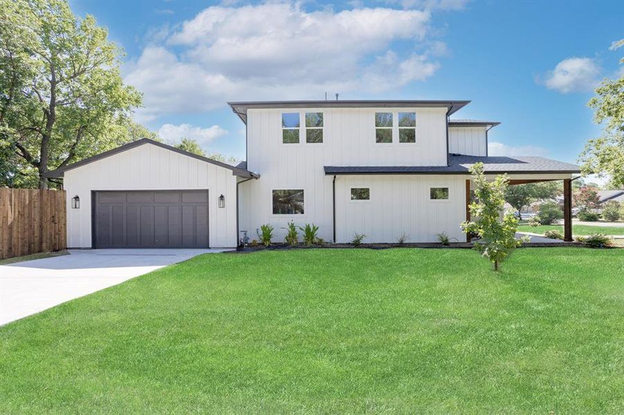 Front exterior of a new home in , Justin, TX, highlighting curb appeal (Image 2).