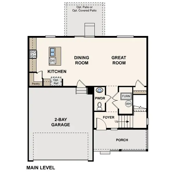 2D floor plan layout for the The Hudson by Century Communities in The Aurora Highlands, Aurora, CO (Image 3).
