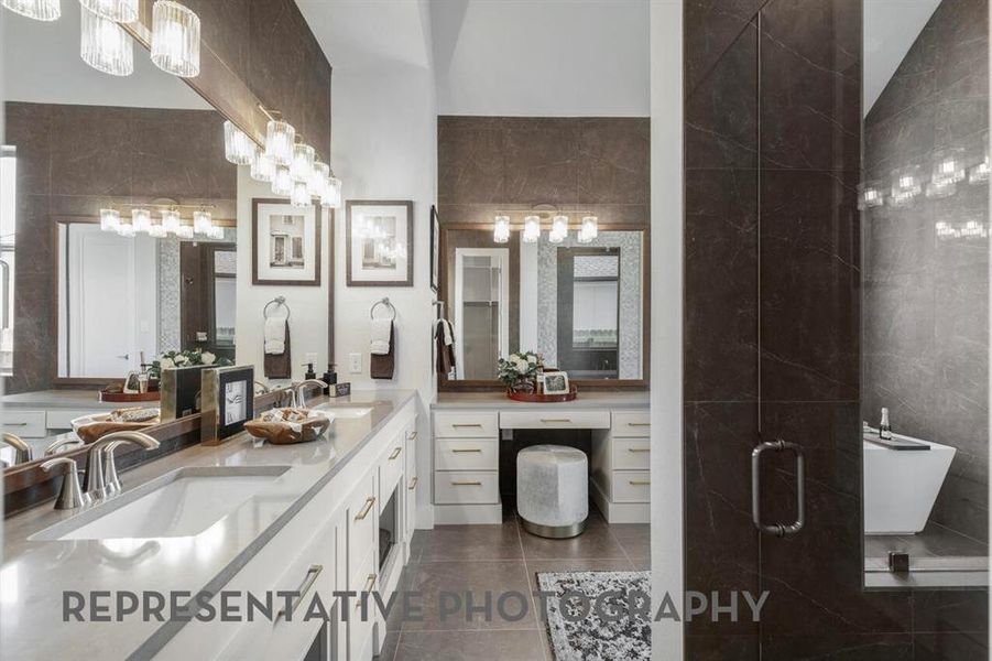 Furnished interior view inside a new home in Furst Ranch, Flower Mound (Image 7). Furnished interior view inside a new home in Furst Ranch, Flower Mound (Image 7).