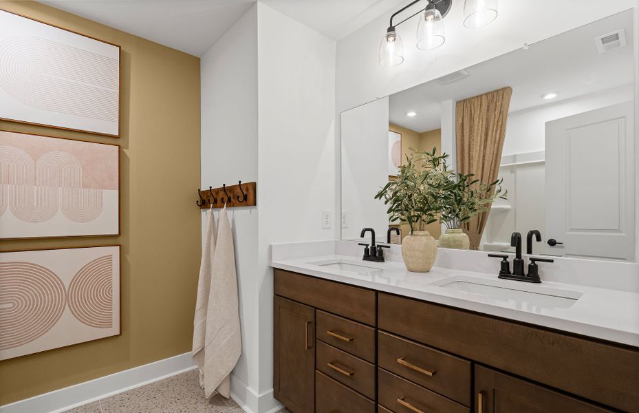 Furnished interior view inside a new home in Creekside at Skelton, Hoschton (Image 7).