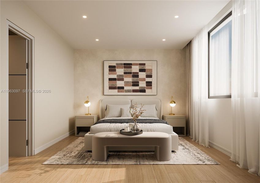 Furnished interior view inside a new home in , Miami (Image 5).