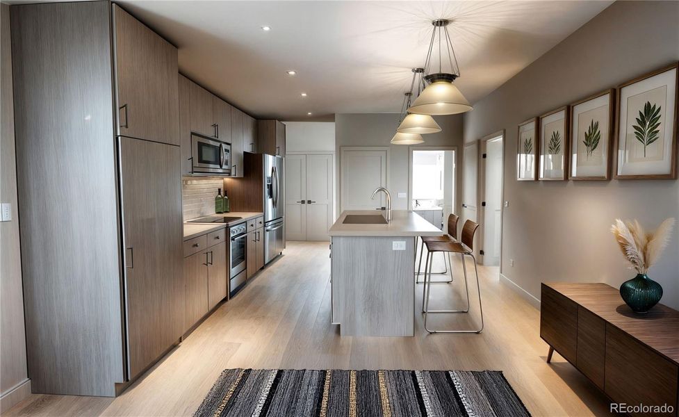 Furnished interior view inside a new home in , Denver (Image 10).