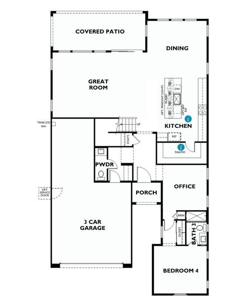 2D floor plan layout of this home in Ascent at Legacy Place, Peoria, AZ (Image 5).