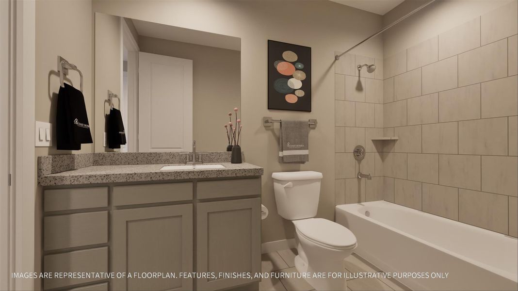 Furnished interior view inside a new home in La Segarra 40', Brookshire (Image 31). Furnished interior view inside a new home in La Segarra 40', Brookshire (Image 31).