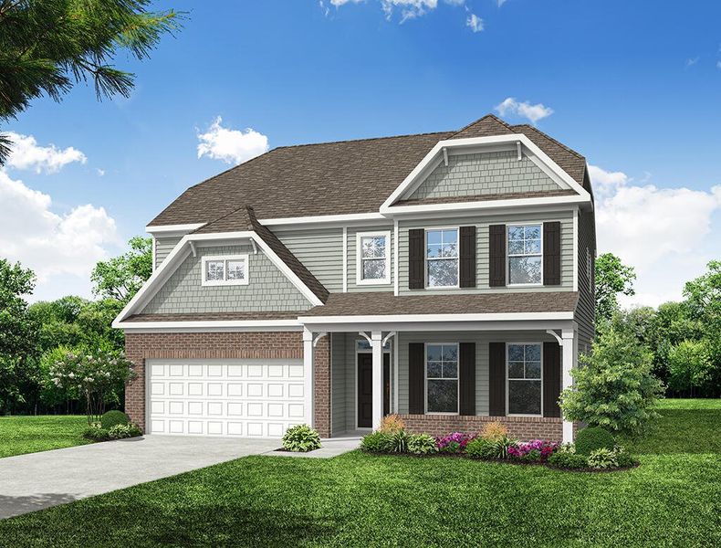 Representative exterior photo of a completed home built from the Canton by Eastwood Homes in Pisgah Park, Kernersville, NC (Image 8).