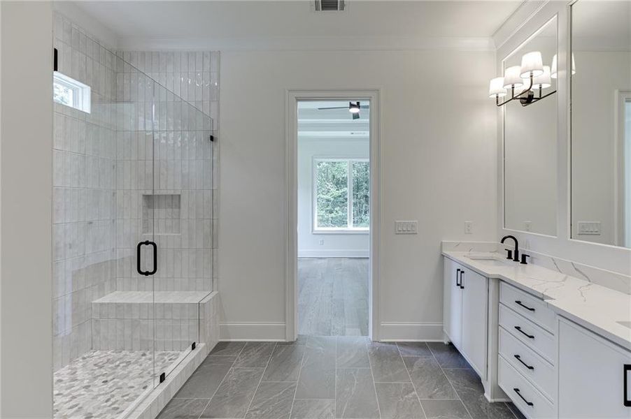 Furnished interior view inside a new home in , Buford (Image 10).