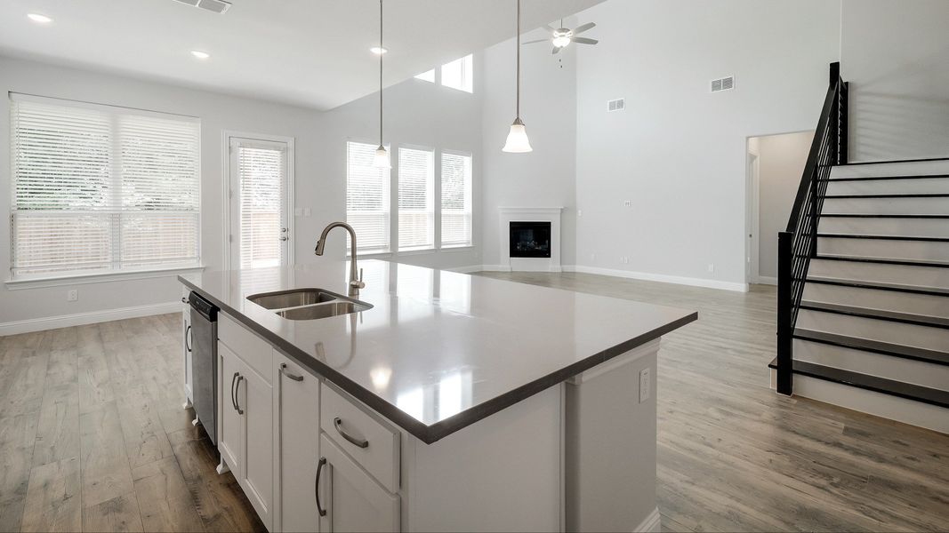 Representative furnished interior of a home built from the Cornell by DRB Homes in Brookewater, Rosenberg (Image 9).