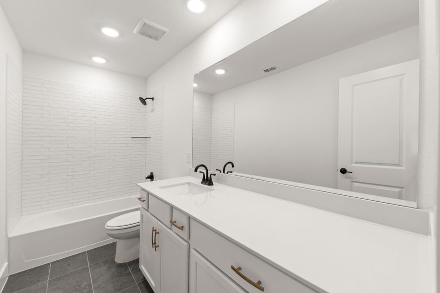 Furnished interior view inside a new home in Carriage Collection at Painted Tree, McKinney (Image 8). Furnished interior view inside a new home in Carriage Collection at Painted Tree, McKinney (Image 8).