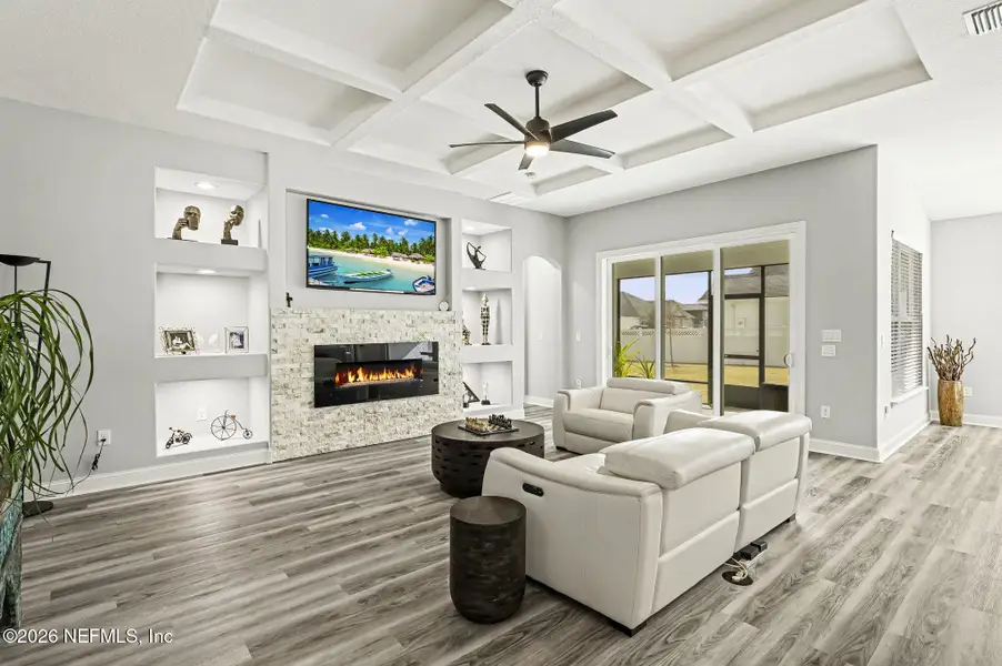 Furnished interior view inside a new home in Courtney Oaks in SilverLeaf, St. Augustine (Image 10).