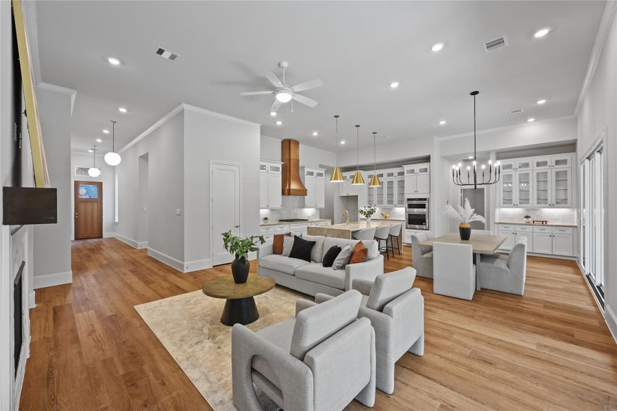 Furnished interior view inside a new home in Bentwater, Montgomery (Image 25). Furnished interior view inside a new home in Bentwater, Montgomery (Image 25).