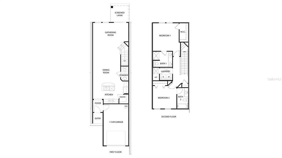 2D floor plan layout of this home in Bridgewater, St. Augustine, FL (Image 3).