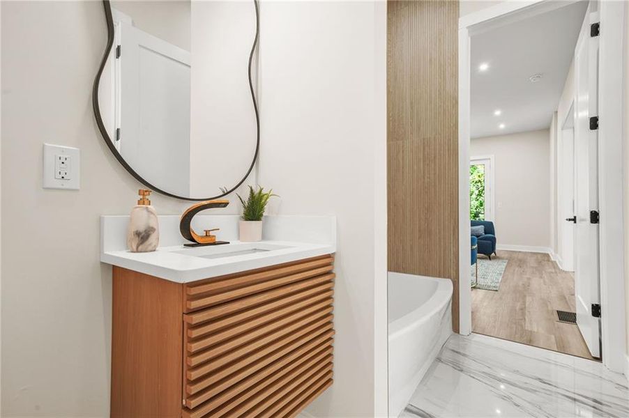 Furnished interior view inside a new home in , Atlanta (Image 12). Furnished interior view inside a new home in , Atlanta (Image 12).