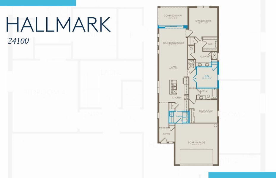 2D floor plan layout of this home in Del Webb Catalina, Lakewood Ranch, FL (Image 4).
