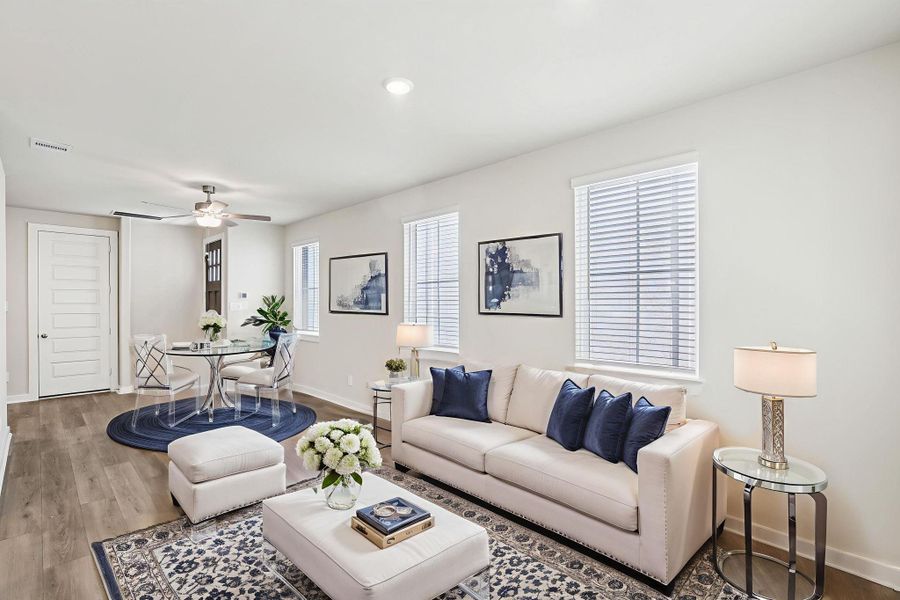 Furnished interior view inside a new home in Spring Brook Village - City Series, Houston (Image 7). Furnished interior view inside a new home in Spring Brook Village - City Series, Houston (Image 7).