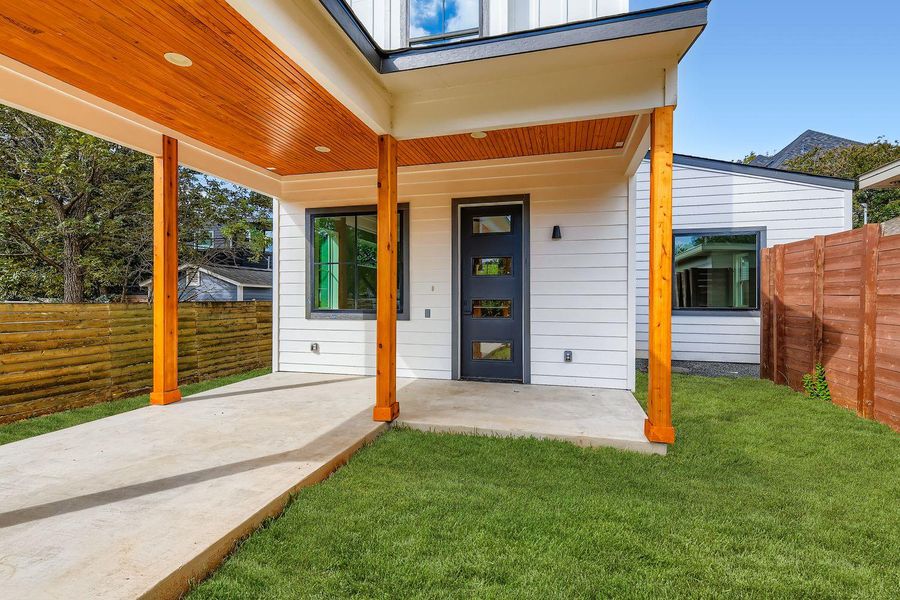 Entrance to property featuring a patio area Entrance to property featuring a patio area