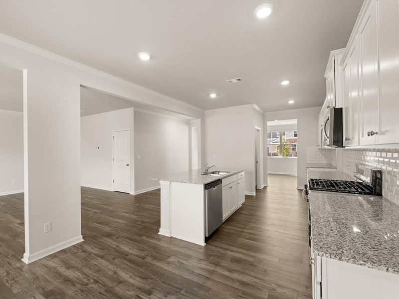 Furnished interior view inside a new home in Parkside at Carter Grove, Cartersville (Image 5).