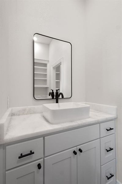 Bathroom featuring vanity