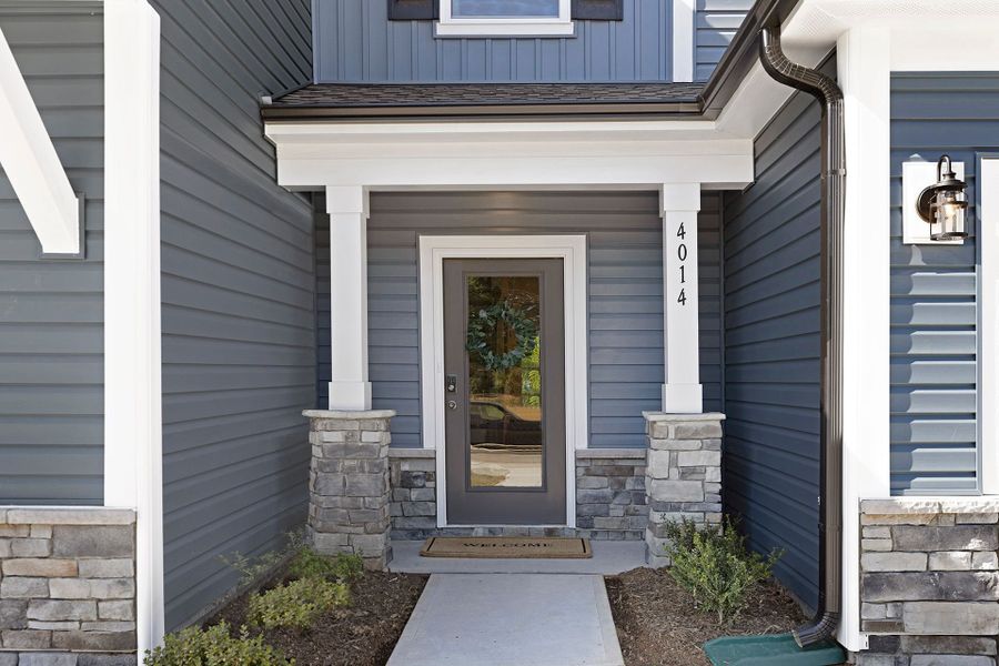 Representative exterior photo of a completed home built from the Alexandria TH by True Homes in Westbrook Falls Townhomes, Greensboro, NC (Image 2).