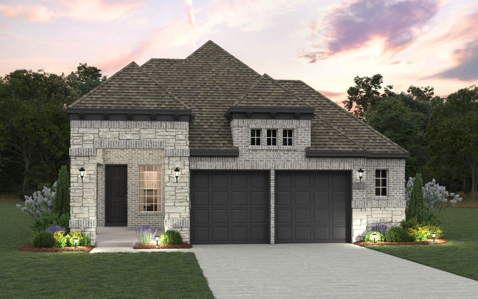 Representative exterior photo of a completed home built from the Tucson by Chesmar Homes in Solterra Texas, Mesquite, TX (Image 10).