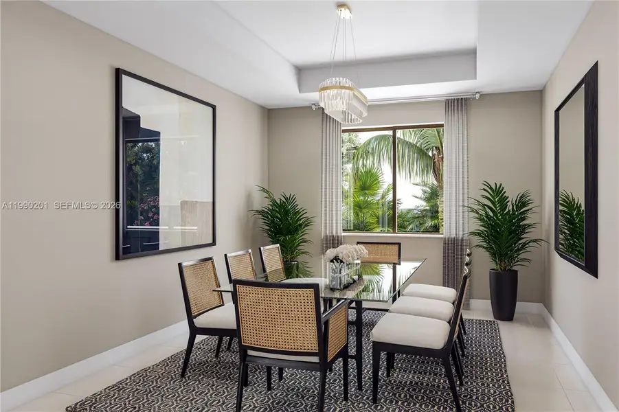 Furnished interior view inside a new home in Greenview at Presidential, Miami (Image 5).