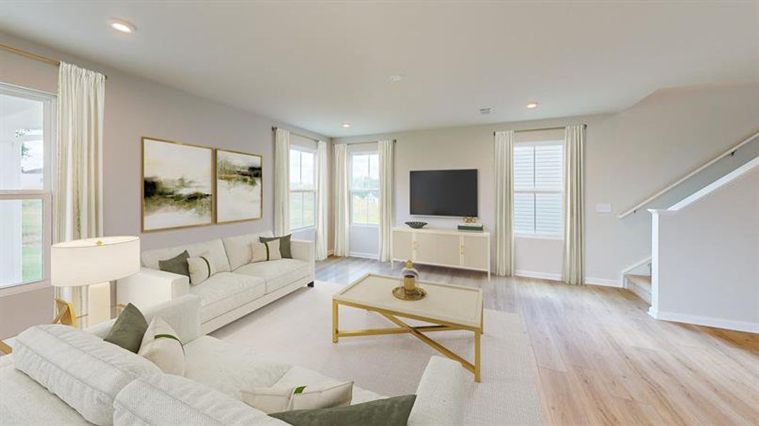 Representative furnished interior of a home built from the Woodford by Ryan Homes in Fox Valley, Madison (Image 2). Representative furnished interior of a home built from the Woodford by Ryan Homes in Fox Valley, Madison (Image 2).